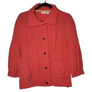 Zenergy by Chicos Womens Jacket Size 1 Medium Lightweight Active Outdoor Casual
